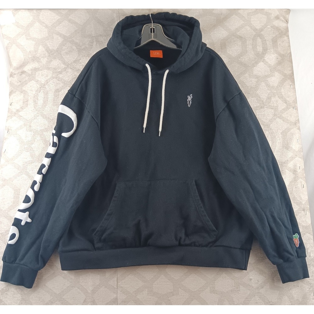 CARROTS BY ANWAR CARROTS Black Carrot Logo Hoodie Men's‎ Large